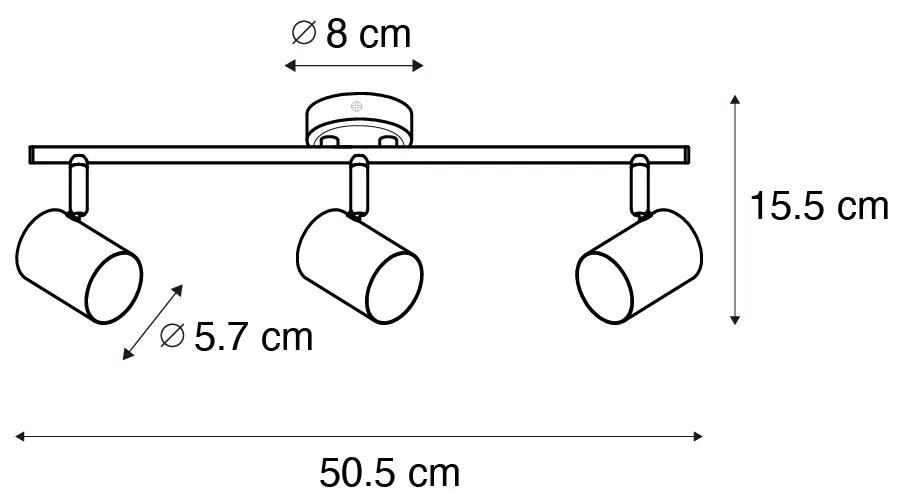 Moderne spot brons kantelbaar 3-lichts - Jeana