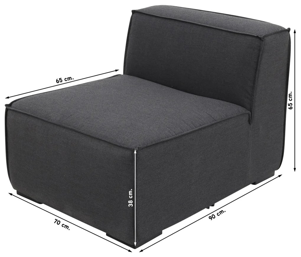 Liberty/Royalty Sunbrella loungeset - Sooty - 7-delig OP=OP