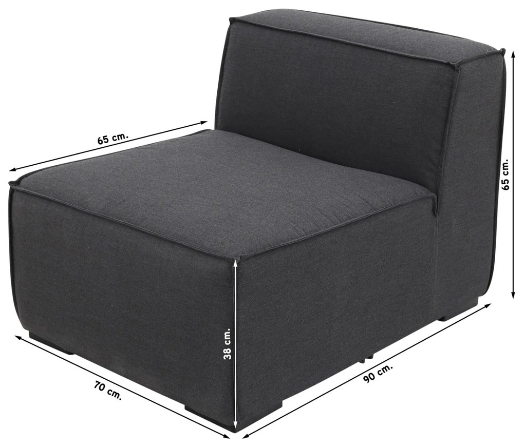 Liberty/Royalty Sunbrella loungeset - Sooty - 7-delig