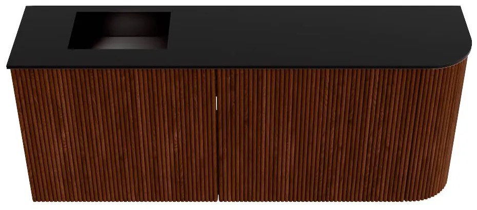 Mondiaz Joya 100cm toiletmeubel ronding rechts ruby met wastafel faye links zonder kraangat urban