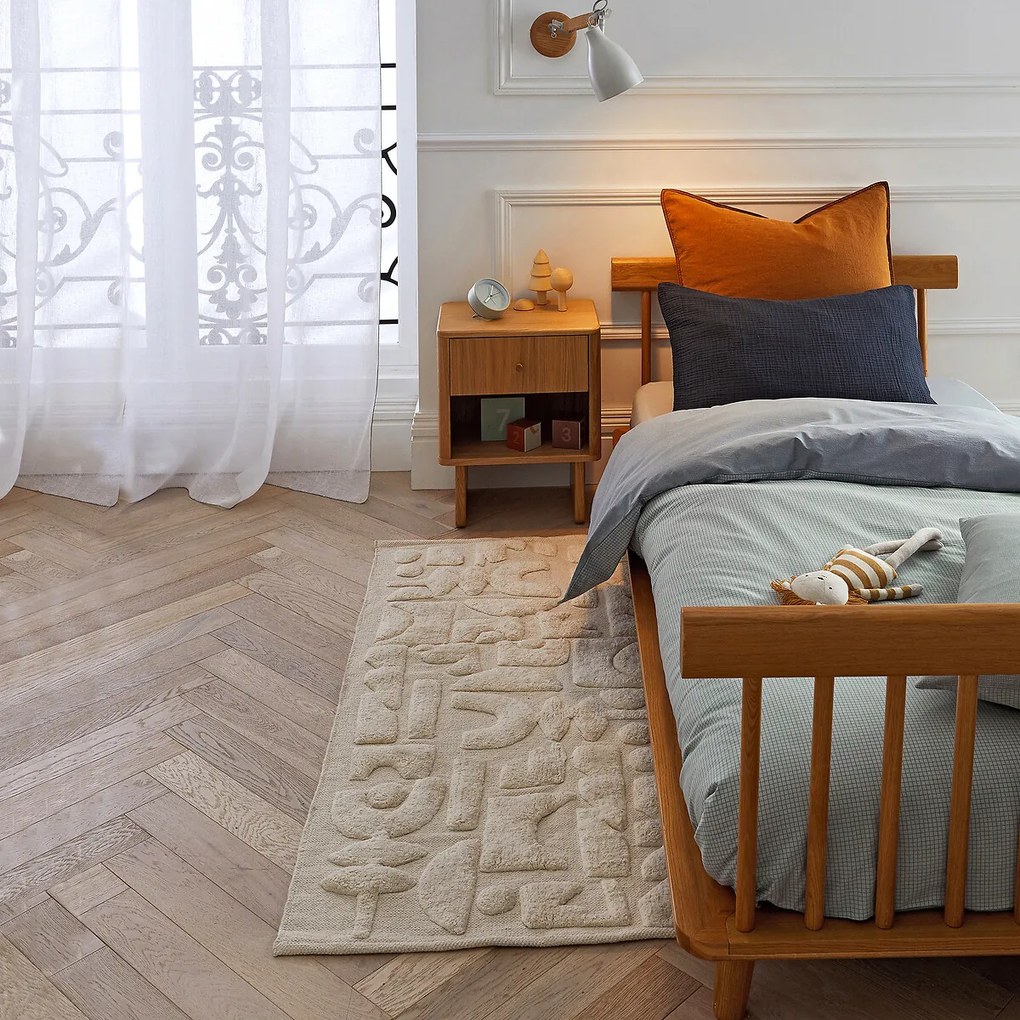 Vloerkleed met geometrisch motief, voor kinderen, in biokatoen Podotak