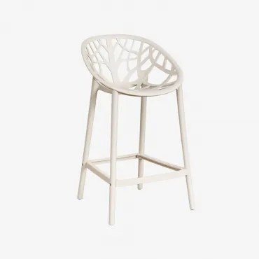 Verpakking Van 4 Ores Polypropyleen Hoge Krukken Tapioca Beige & ↑65 Cm - Sklum