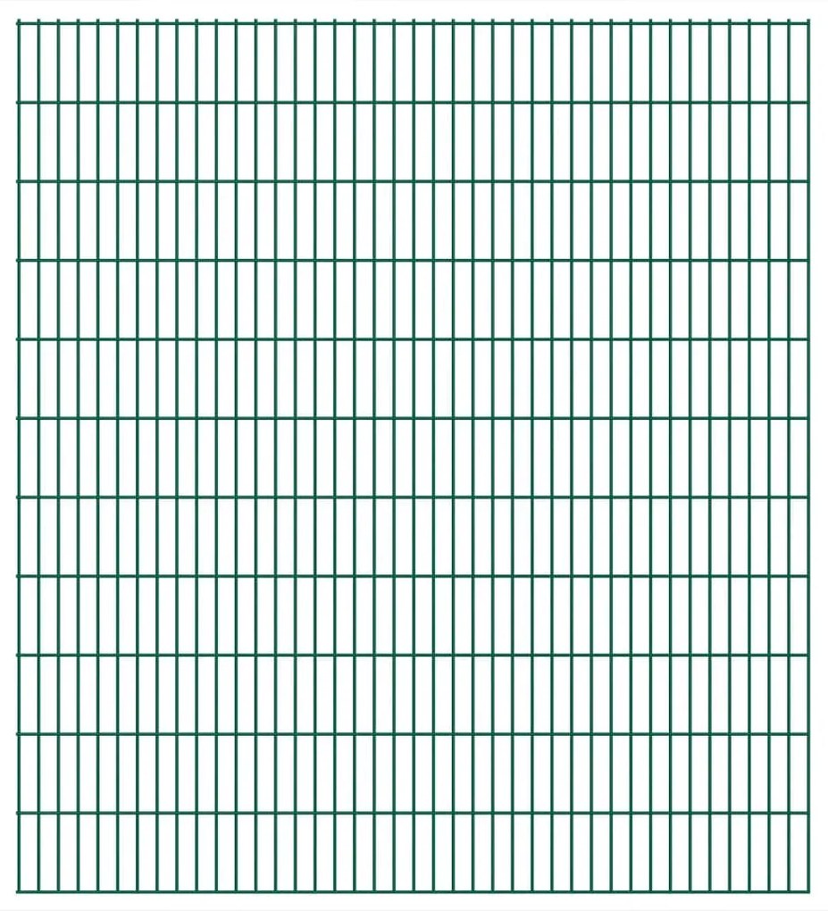 vidaXL Dubbelstaafmatten 2,008x2,23 m 24 m (totale lengte) groen