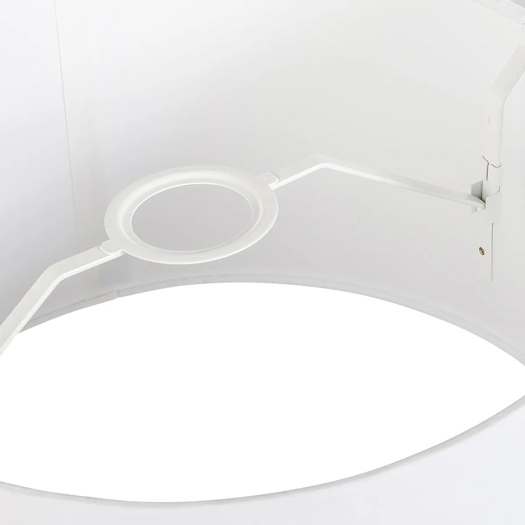 Linnen lampenkap wit rond schuin 35/30/20