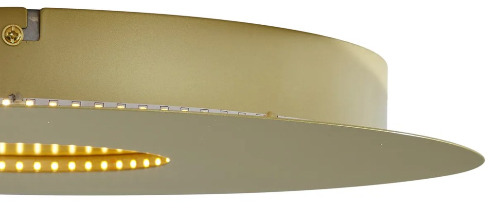Moderne plafondlamp goud 40cm incl. LED 3-staps dimbaar - Morning Modern rond Binnenverlichting Lamp
