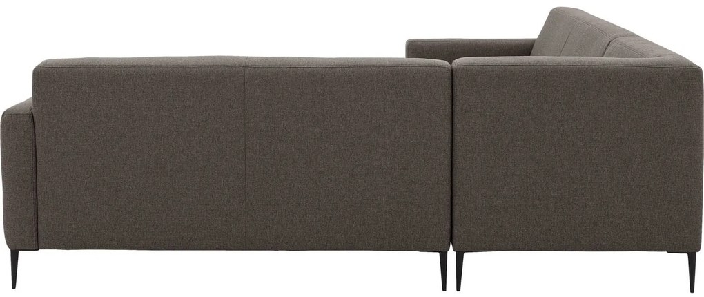 Goossens  Key West bruin, stof, 2,5-zits, modern design