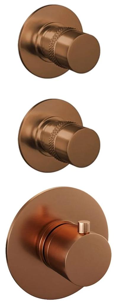 Inbouw Douchekraan Brauer Copper Edition Thermostatisch met 2 Stopkranen Verticaal Koper