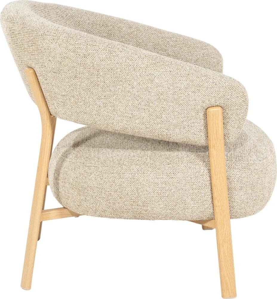 Fauteuil Met Houten Poten Naturel