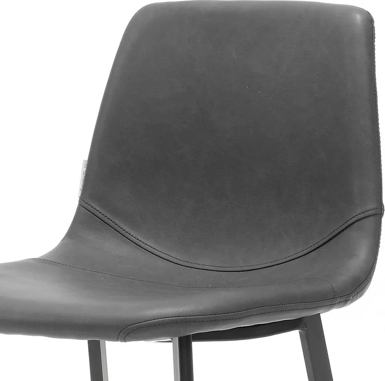 Barkruk Monza - leer Vintage zwart