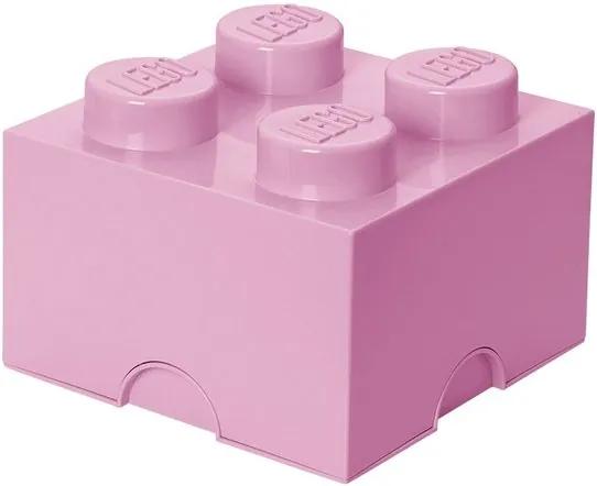 Opbergbox Lego DESIGN: brick 4 licht roze PINK