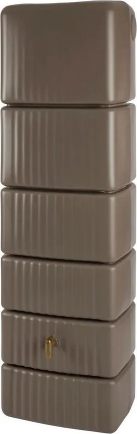 4Rain slim taupe taupe - Regenton muurmodel - 52x79x210cm - 650 liter
