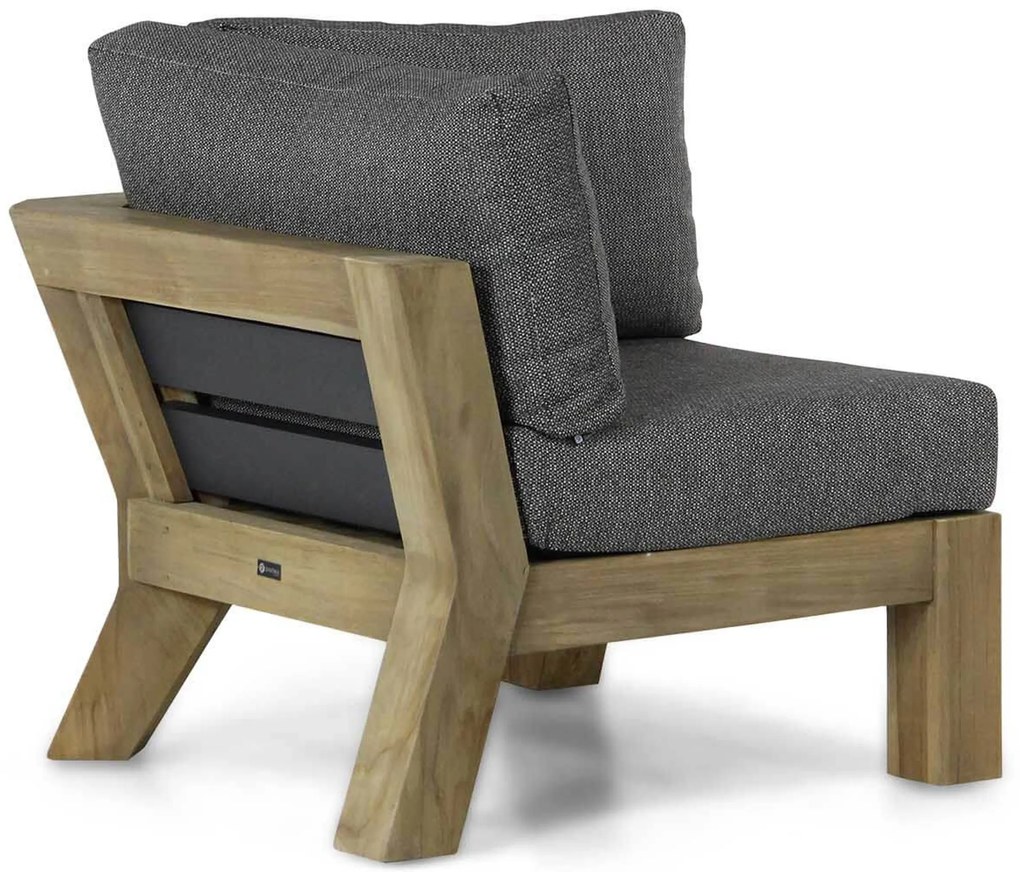 Hoek loungeset 5 personen Teak Old teak greywash Santika Furniture Santika Cantik