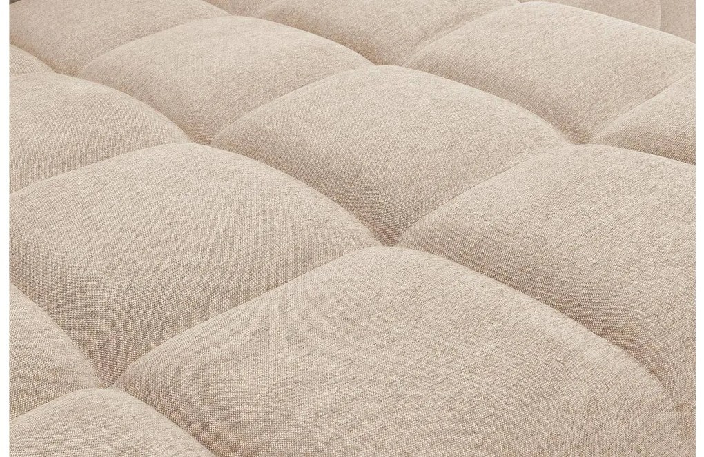 Goossens Excellent Bank Kubus - 30 X 30 Cm Stiksel wit, stof, 1,5-zits, modern design met chaise longue links