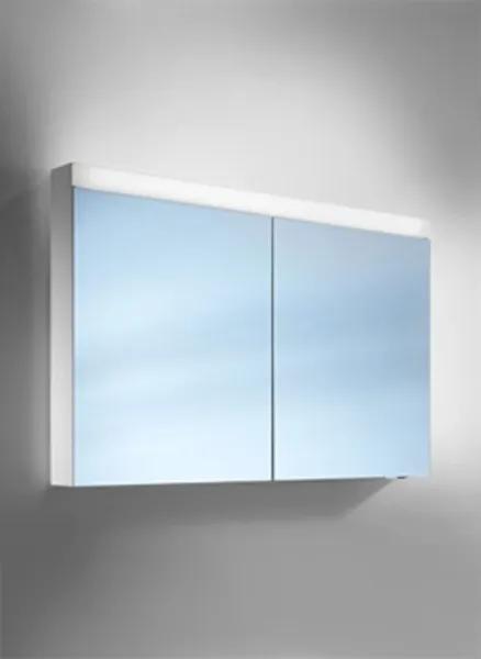 Schneider PataLine spiegelkast met LED verlichting met 2 deuren 100x76x12cm met gl. planchets en accessoire box wit 161100