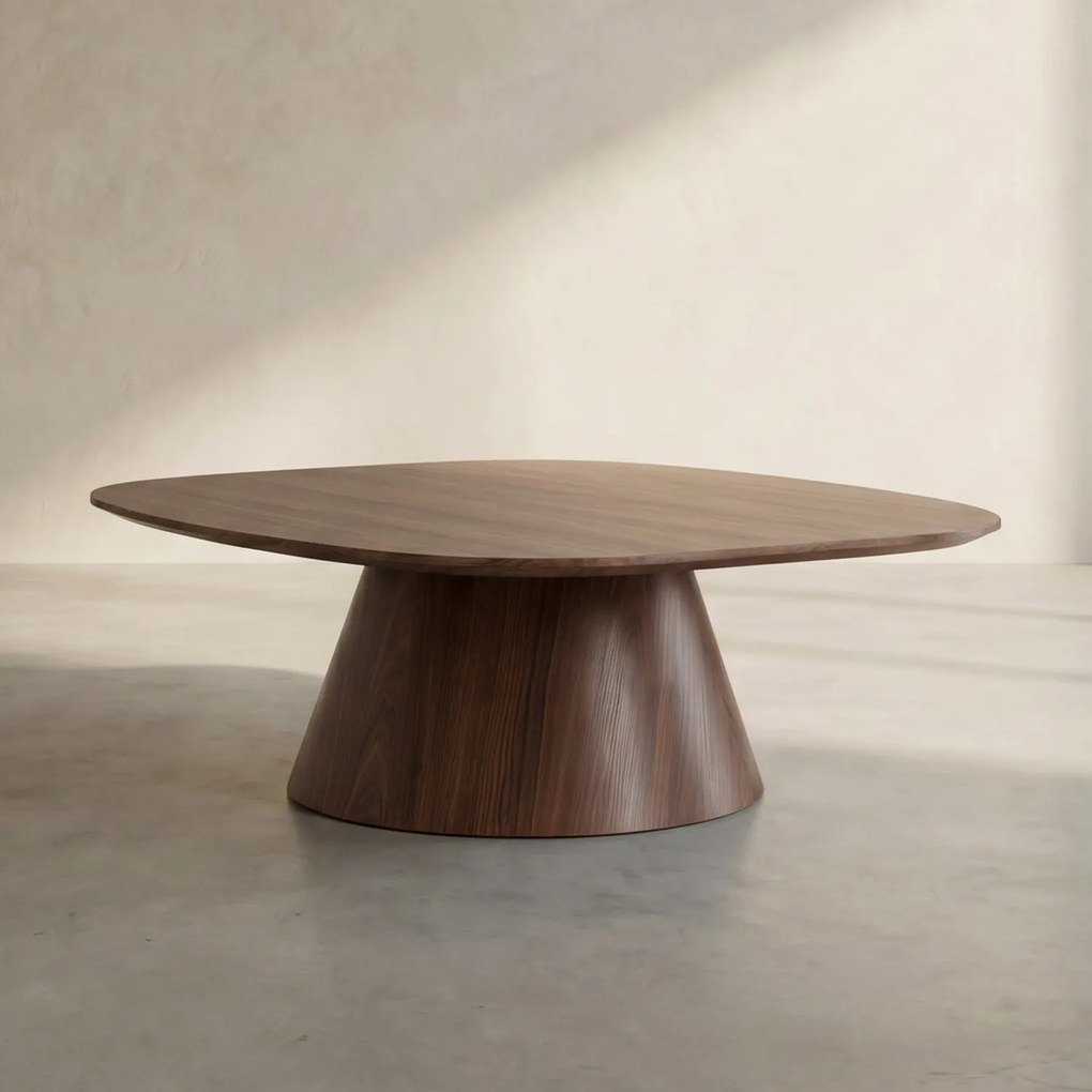Moderne Salontafel Met Ronde Hoeken - 92 X 120cm.