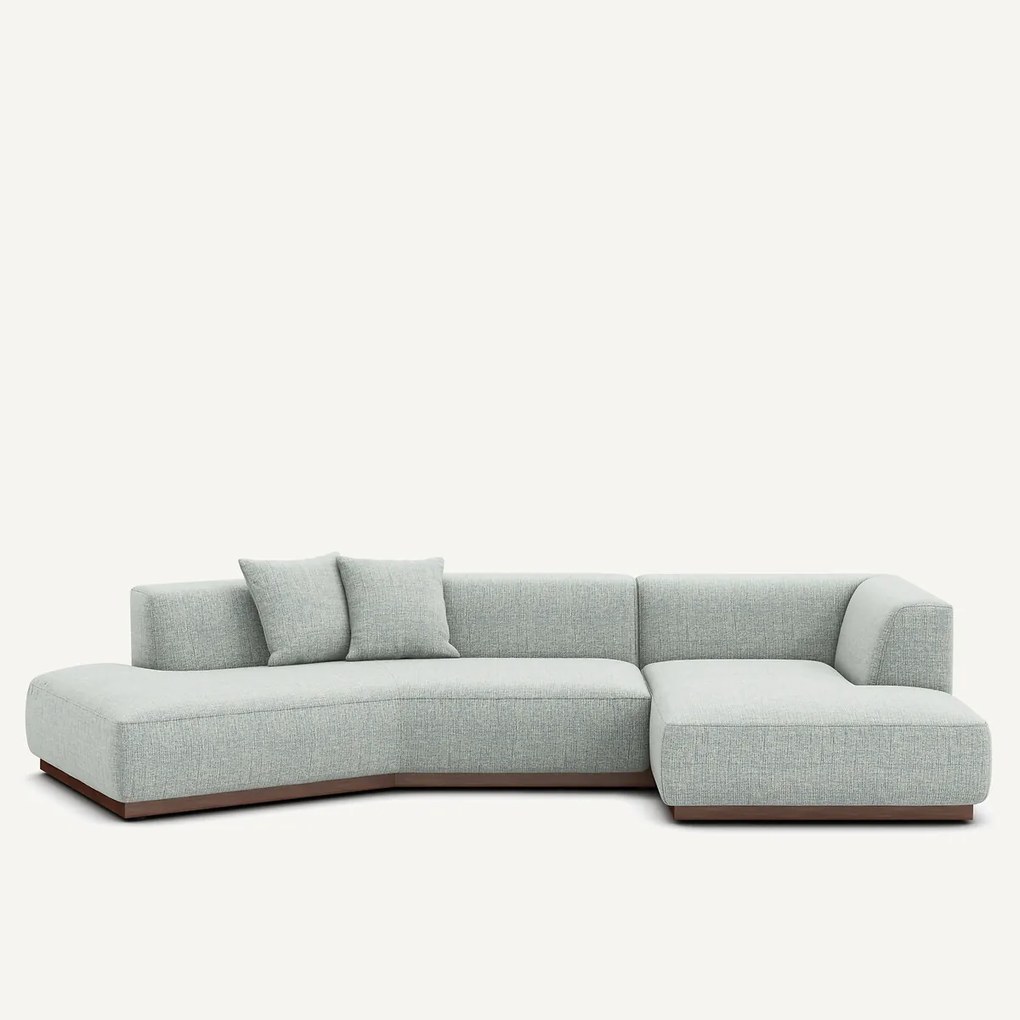 Rechtse open hoekbank in gespikkelde stof, Jacopo