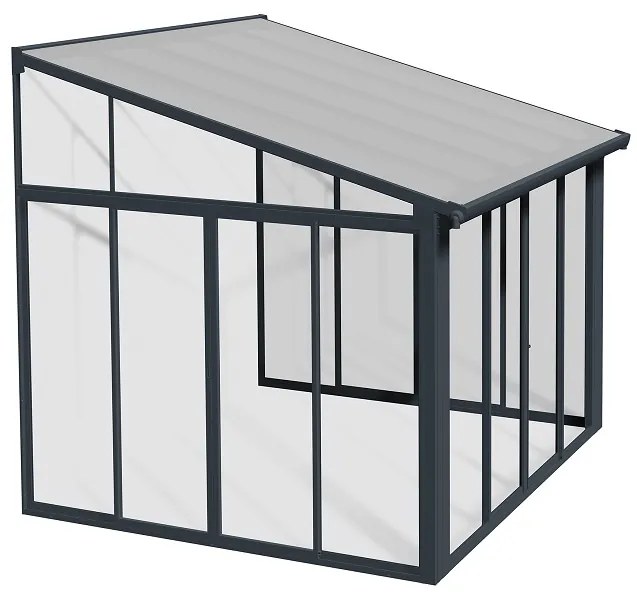 Tuinkamer Veranda Sanremo Palram - Canopia 3 x 3 m grijs