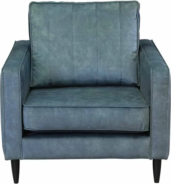 Fauteuil - Linje - velours Adore blauw 158