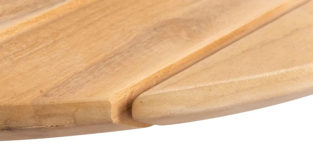 4 Seasons Outdoor Verdi bijzettafel 55 cm hoog met rond teak blad Ø 45 cm SALE Bijzettafel houtkleur weerbestendig