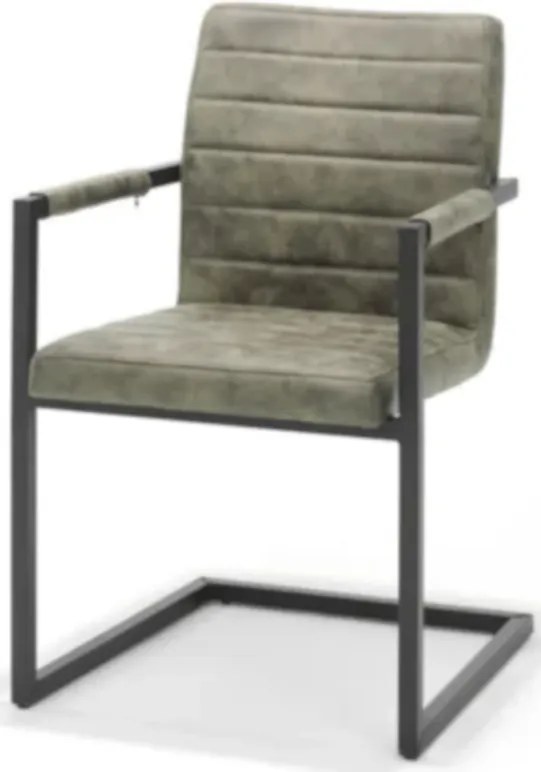 Eetkamerstoel - Apollo II - stof Bull lederlook moss