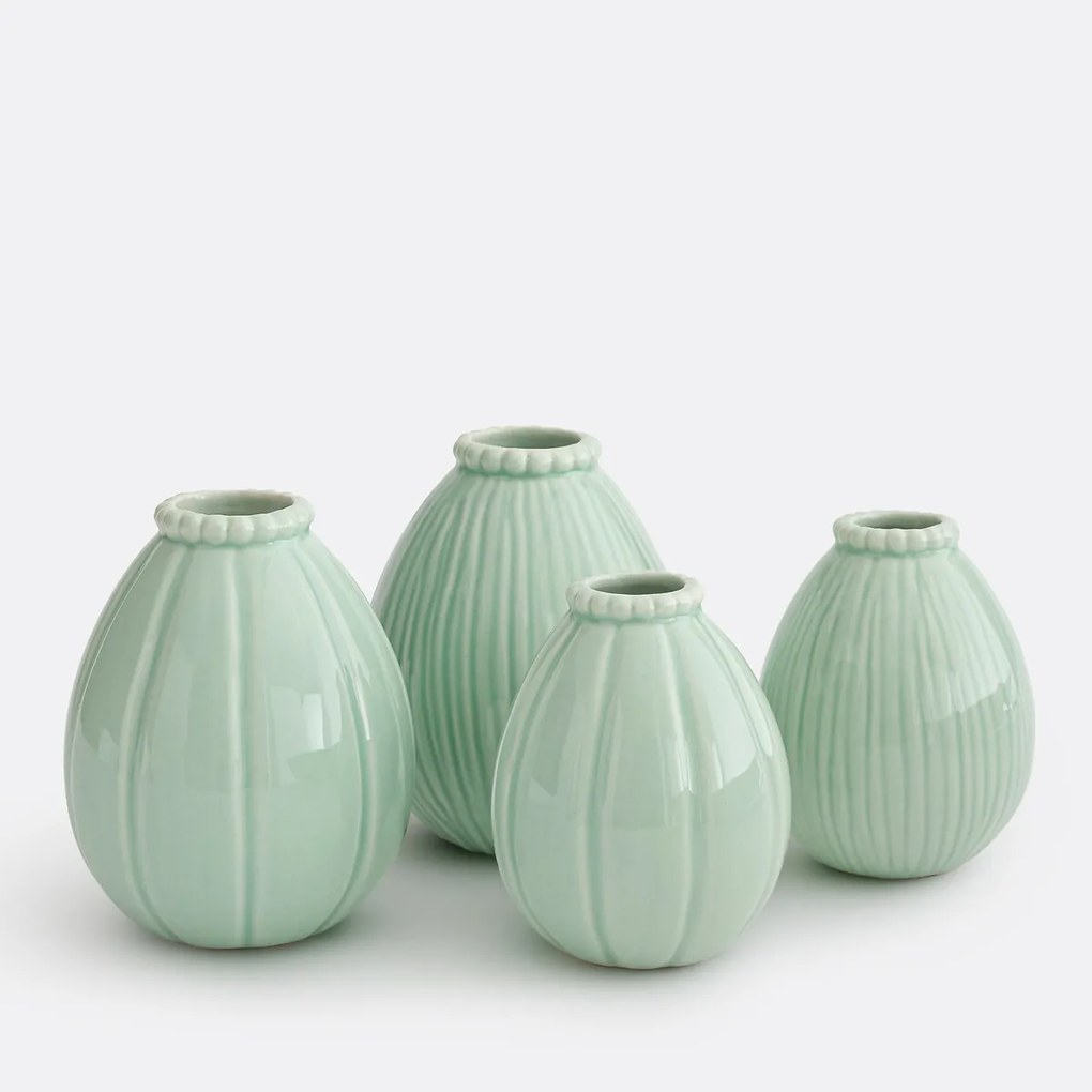 Set van 4 porseleinen vazen, AQUORA