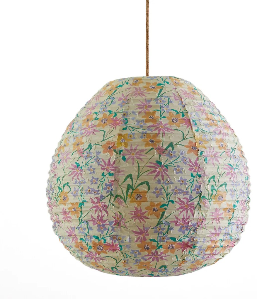 Bolvormige hanglamp met bloemenprintØ55 cm, Printa