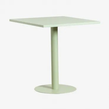 Vierkante metalen eettafel (70x70 cm) Mizzi CELADON - Sklum