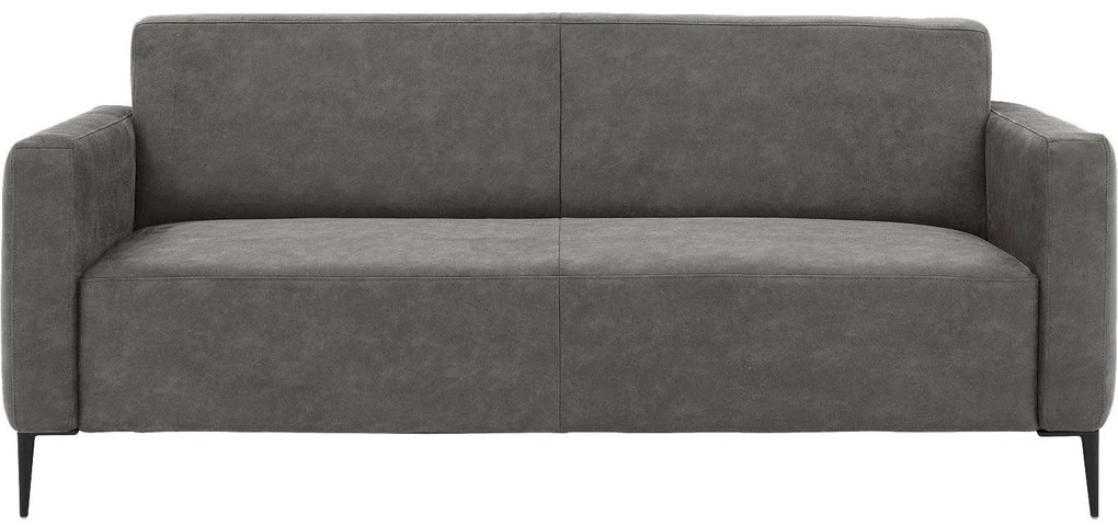 Goossens Key West grijs, micro leer, 3-zits, modern design