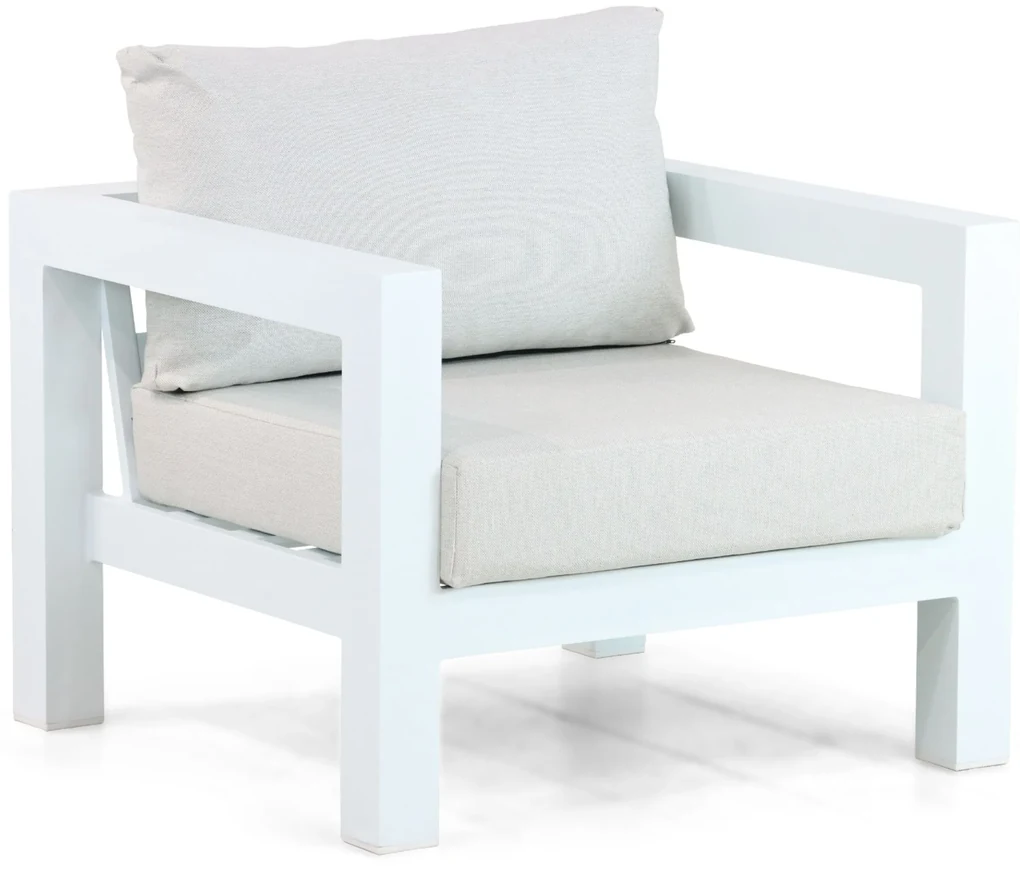 Tuinstoel Aluminium Wit Lifestyle Garden Furniture Luca