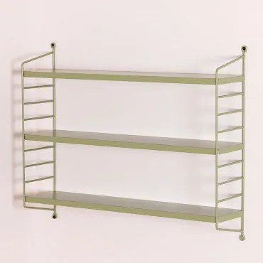 Modulaire Wandrek ↔︎60 Cm Van Staal Emine Groen – Khaki - Sklum