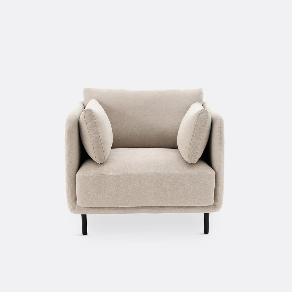 Fauteuil, getextureerde stof, Victor