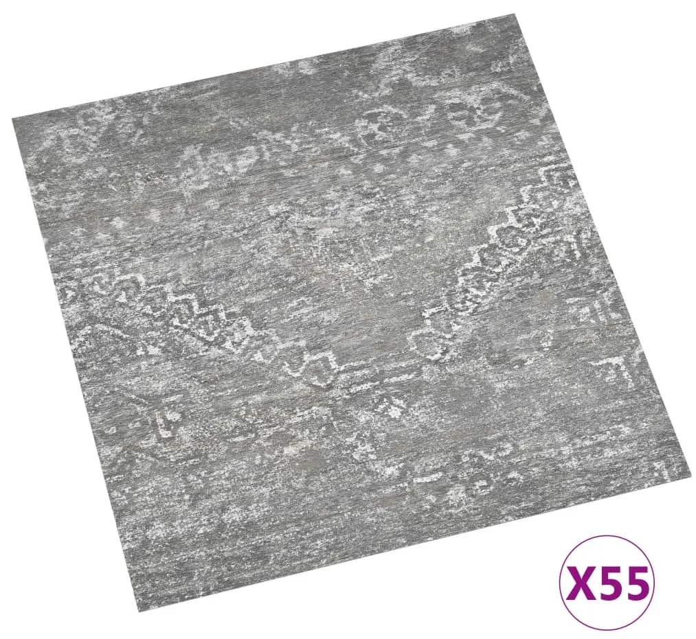 vidaXL Vloerplanken zelfklevend 55 st 5,11 m² PVC betongrijs