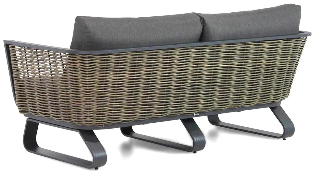 Stoel en Bank Loungeset 4 personen Aluminium/wicker Grijs  Santika Furniture Santika Tika