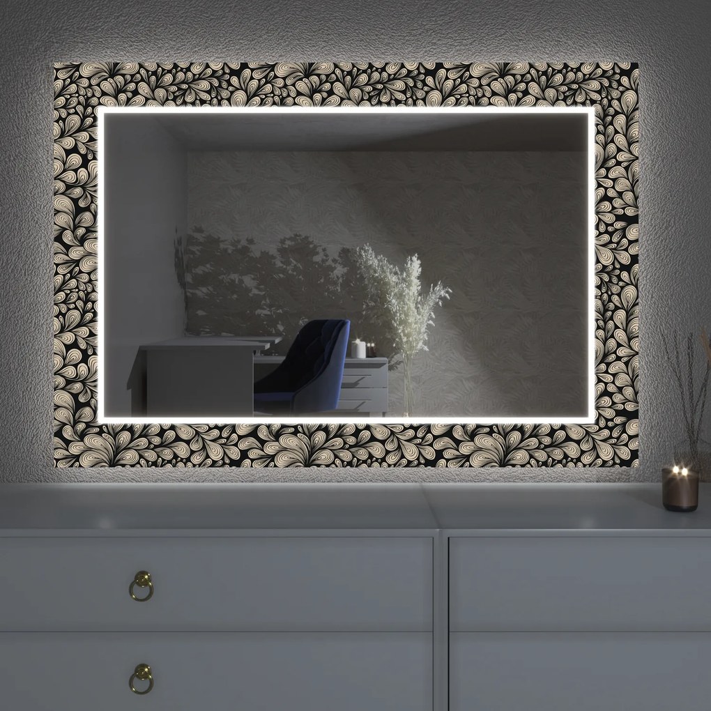 LED spiegel met decor D9
