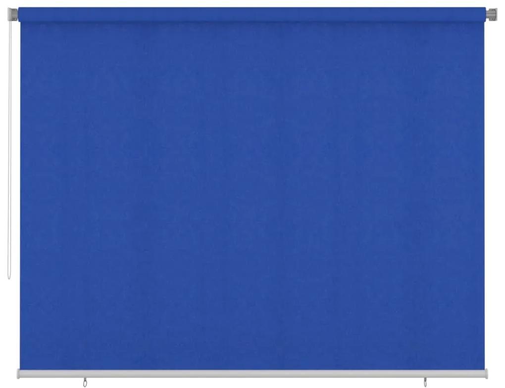 vidaXL Rolgordijn voor buiten 300x230 cm HDPE blauw