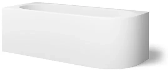 Looox Bath collection hoekbad - 170x70x55cm - links - mat wit coolcornermwl