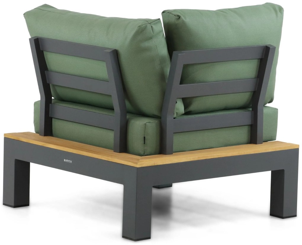 Loungeset 5 personen Aluminium/Teak Grijs Lifestyle Garden Furniture Vittoria