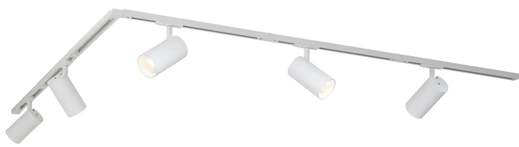 LED Modern railsysteem met 5 Spot / Opbouwspot / Plafondspots wit 1-fase - Iconic Mark Modern rond Binnenverlichting Lamp