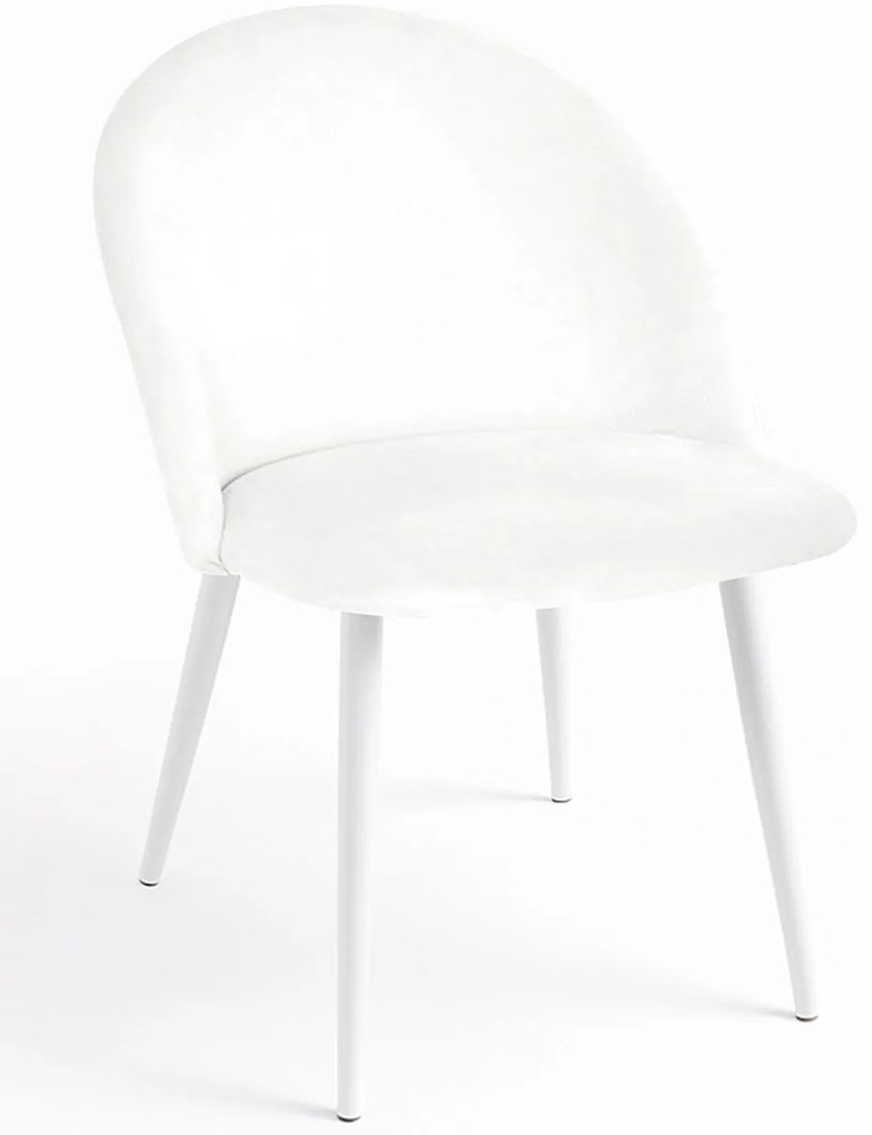 Stoel White Vint Velvet