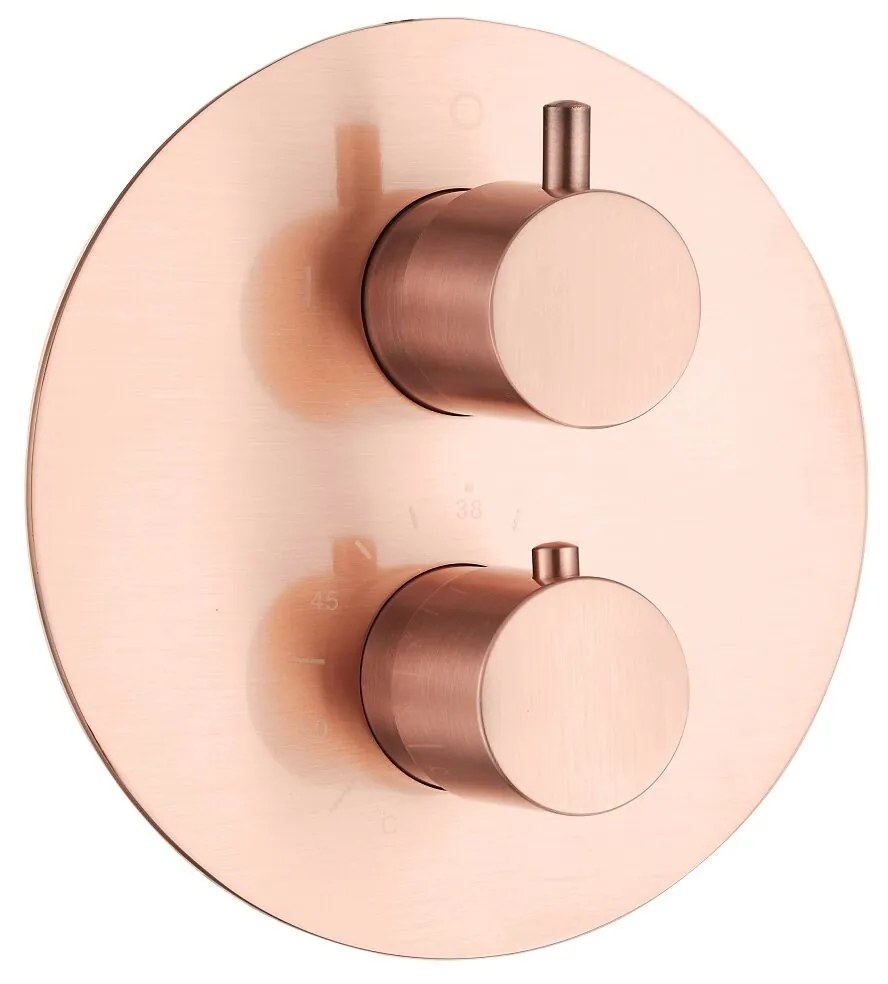 Saniclear Copper inbouw badkraan rond geborsteld koper