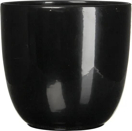 2 stuks Pot rond es/13 tusca 14 x 14.5 cm zwart
