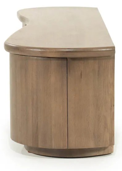 Tv-meubel Organische Vorm Eiken 180 Cm Bruin - 180x42x43cm.