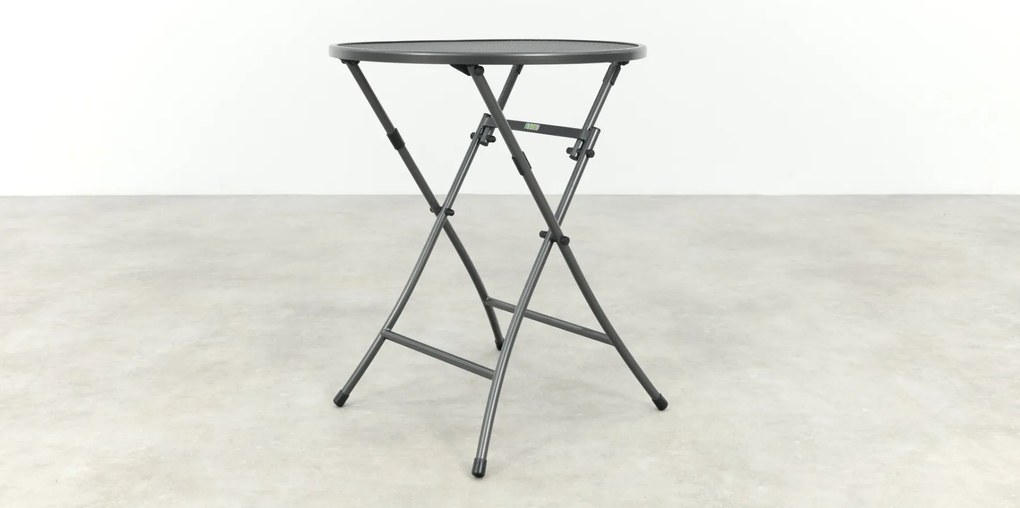 Inklapbare balkonset 3-delig strekmetaal - Antraciet