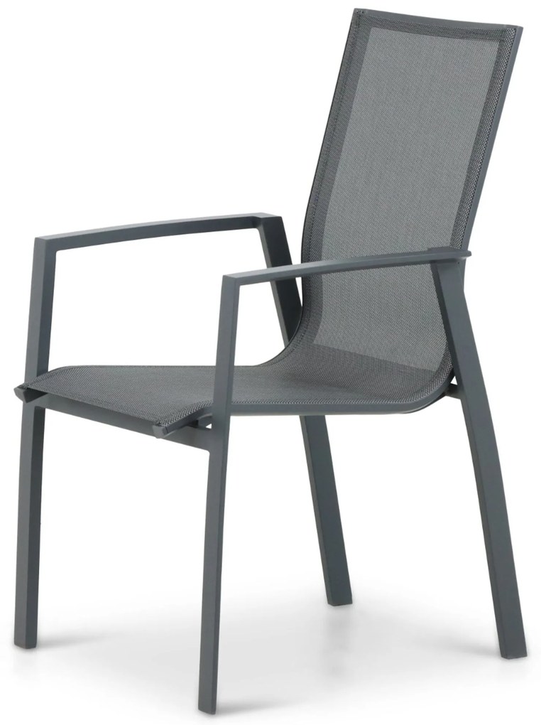 Tuinset 6 personen 217 cm Aluminium Grijs Lifestyle Garden Furniture Ultimate/Young