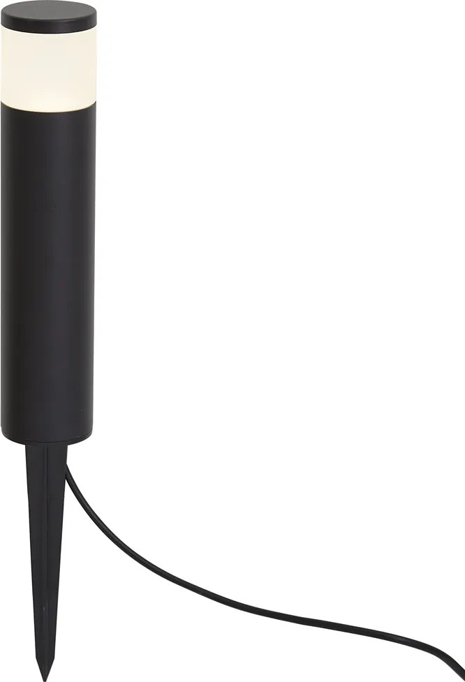 Modern buiten paaltje 12V zwart incl. LED IP65 - Voltaire Palo