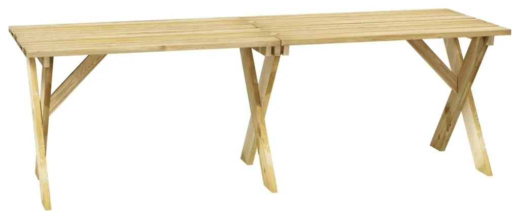 vidaXL Tuintafel 220x73x70 cm geïmpregneerd grenenhout