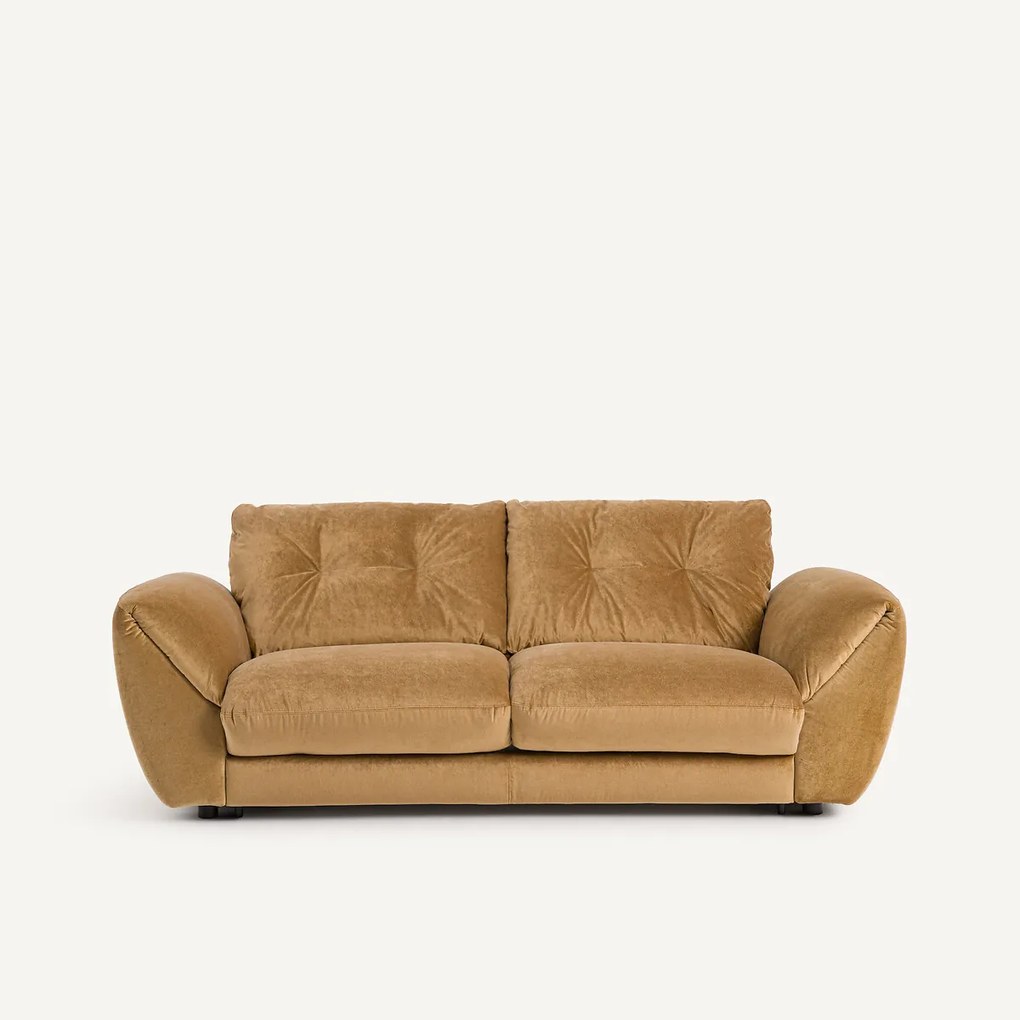 3-zits slaapbank in linnen fluweel, EDGAR