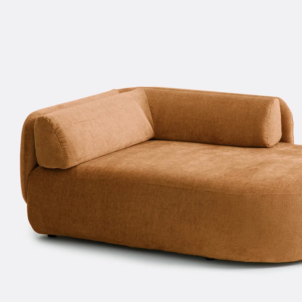 Longchair, rechts, dik fluweel, Méridiano