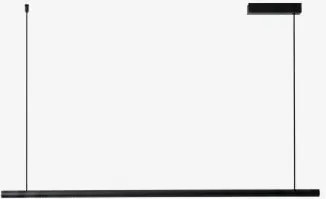 Led Lineaire Hanglamp 120 Cm Met Indirect Licht In Aluminium Lirela Zwart - Sklum