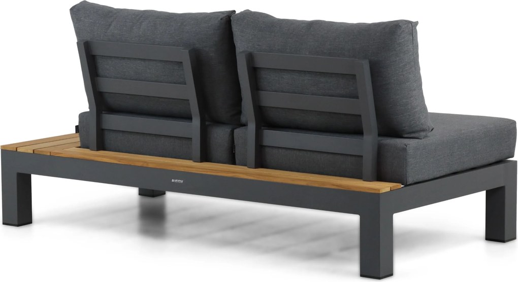 Loungeset 5 personen Aluminium/Teak Grijs Lifestyle Garden Furniture Vittoria